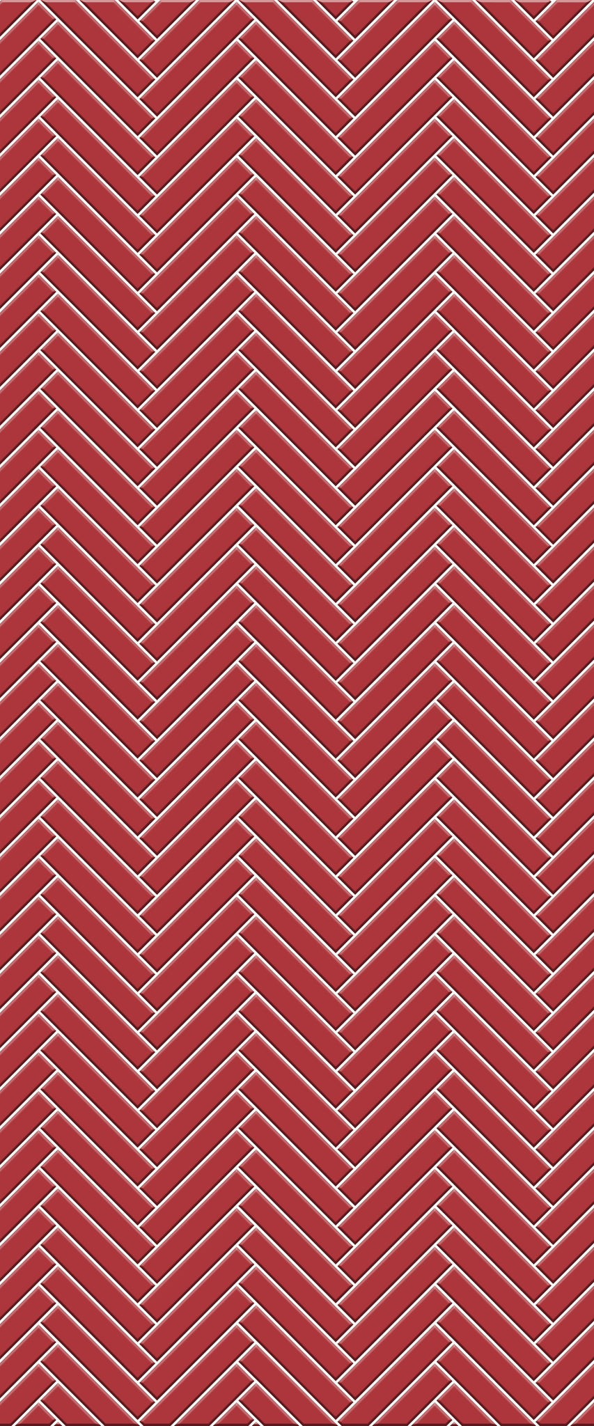 Red Double Herringbone Tile Acrylic Shower Panel 2440mm x 1220mm ( 3mm Thick) - CladdTech