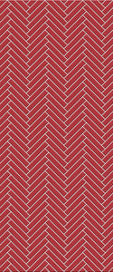 Red Double Herringbone Tile Acrylic Shower Panel 2440mm x 1220mm ( 3mm Thick) - CladdTech