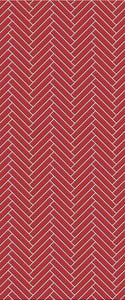 Red Double Herringbone Tile Acrylic Shower Panel 2440mm x 1220mm ( 3mm Thick) - CladdTech