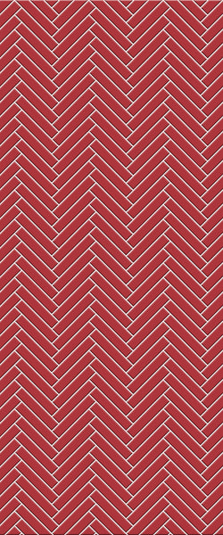 Red Double Herringbone Tile Acrylic Shower Panel 2440mm x 1220mm ( 3mm Thick) - CladdTech