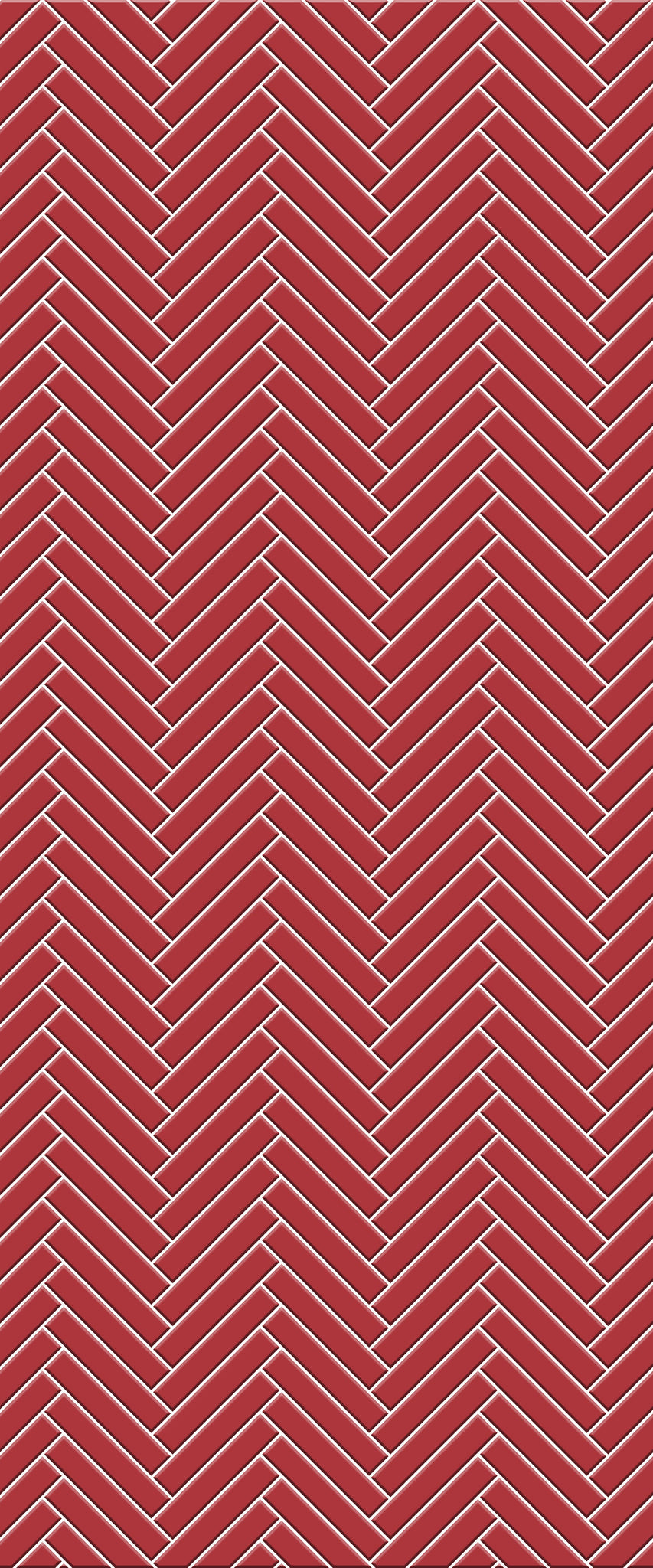 Red Double Herringbone Tile Acrylic Shower Panel 2440mm x 1220mm ( 3mm Thick) - CladdTech