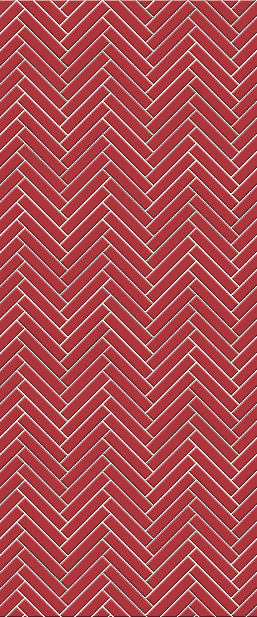 Red Double Herringbone Tile Acrylic Shower Panel 2440mm x 1220mm ( 3mm Thick) - CladdTech