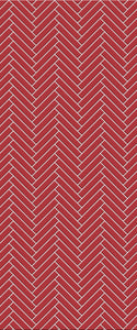 Red Double Herringbone Tile Acrylic Shower Panel 2440mm x 1220mm ( 3mm Thick) - CladdTech