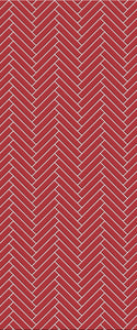 Red Double Herringbone Tile Acrylic Shower Panel 2440mm x 1220mm ( 3mm Thick) - CladdTech