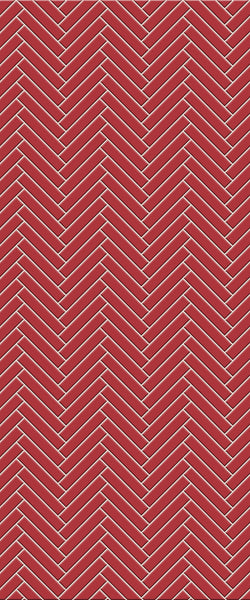 Red Double Herringbone Tile Acrylic Shower Panel 2440mm x 1220mm ( 3mm Thick) - CladdTech