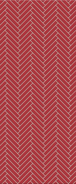 Red Double Herringbone Tile Acrylic Shower Panel 2440mm x 1220mm ( 3mm Thick) - CladdTech