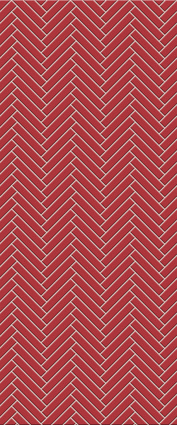 Red Double Herringbone Tile Acrylic Shower Panel 2440mm x 1220mm ( 3mm Thick) - CladdTech