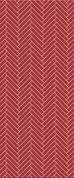 Red Double Herringbone Tile Acrylic Shower Panel 2440mm x 1220mm ( 3mm Thick) - CladdTech