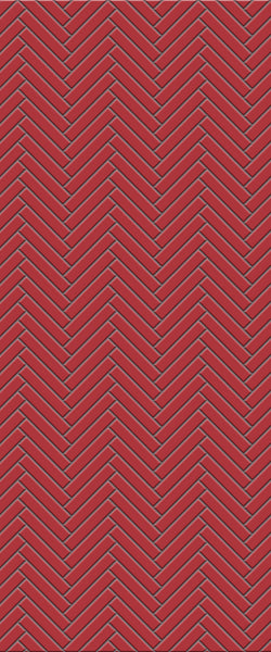Red Double Herringbone Tile Acrylic Shower Panel 2440mm x 1220mm ( 3mm Thick) - CladdTech