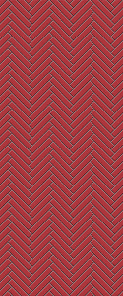 Red Double Herringbone Tile Acrylic Shower Panel 2440mm x 1220mm ( 3mm Thick) - CladdTech