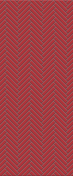 Red Double Herringbone Tile Acrylic Shower Panel 2440mm x 1220mm ( 3mm Thick) - CladdTech