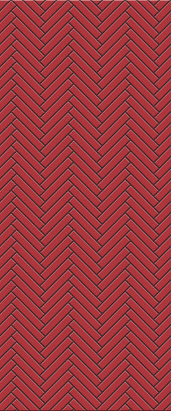 Red Double Herringbone Tile Acrylic Shower Panel 2440mm x 1220mm ( 3mm Thick) - CladdTech