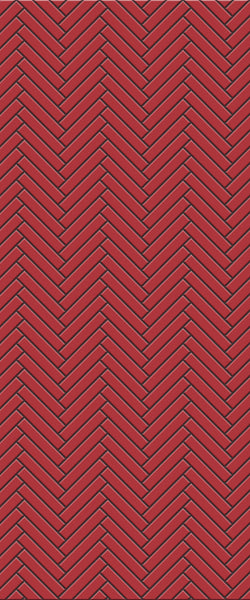 Red Double Herringbone Tile Acrylic Shower Panel 2440mm x 1220mm ( 3mm Thick) - CladdTech