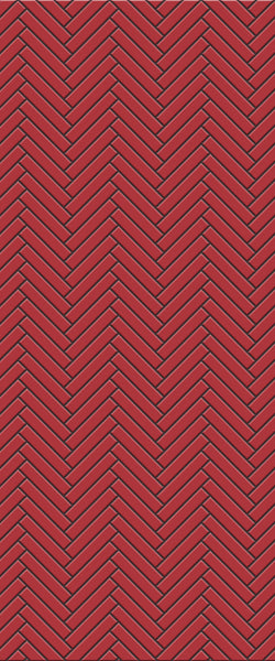 Red Double Herringbone Tile Acrylic Shower Panel 2440mm x 1220mm ( 3mm Thick) - CladdTech