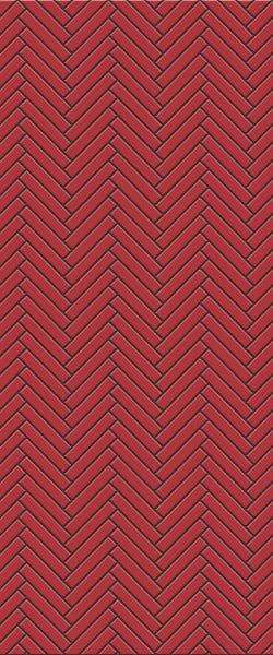 Red Double Herringbone Tile Acrylic Shower Panel 2440mm x 1220mm ( 3mm Thick) - CladdTech