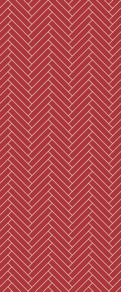 Red Double Herringbone Tile Acrylic Shower Panel 2440mm x 1220mm ( 3mm Thick) - CladdTech