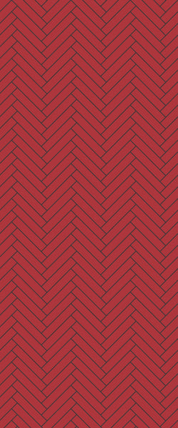 Red Double Herringbone Tile Acrylic Shower Panel 2440mm x 1220mm ( 3mm Thick) - CladdTech