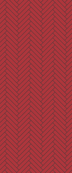 Red Double Herringbone Tile Acrylic Shower Panel 2440mm x 1220mm ( 3mm Thick) - CladdTech