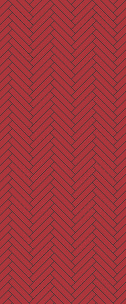 Red Double Herringbone Tile Acrylic Shower Panel 2440mm x 1220mm ( 3mm Thick) - CladdTech