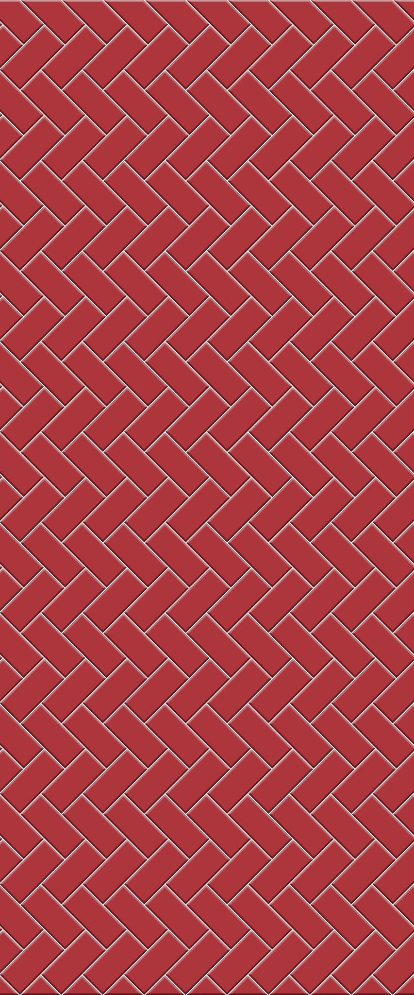 Red Diagonal Herringbone Tile Acrylic Shower Panel 2440mm x 1220mm ( 3mm Thick) - CladdTech