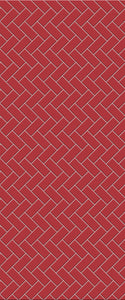 Red Diagonal Herringbone Tile Acrylic Shower Panel 2440mm x 1220mm ( 3mm Thick) - CladdTech