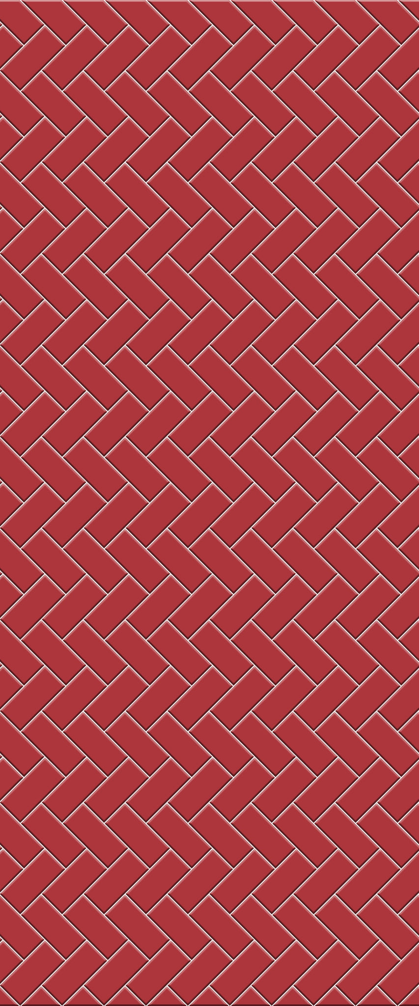 Red Diagonal Herringbone Tile Acrylic Shower Panel 2440mm x 1220mm ( 3mm Thick) - CladdTech