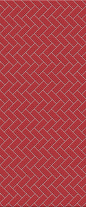 Red Diagonal Herringbone Tile Acrylic Shower Panel 2440mm x 1220mm ( 3mm Thick) - CladdTech