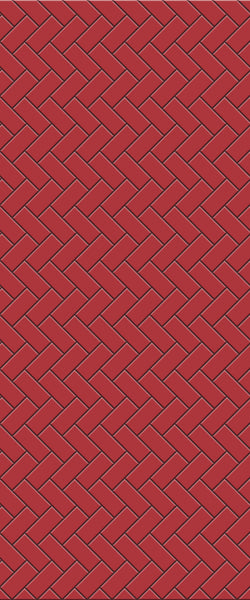 Red Diagonal Herringbone Tile Acrylic Shower Panel 2440mm x 1220mm ( 3mm Thick) - CladdTech