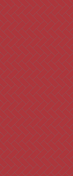 Red Diagonal Herringbone Tile Acrylic Shower Panel 2440mm x 1220mm ( 3mm Thick) - CladdTech