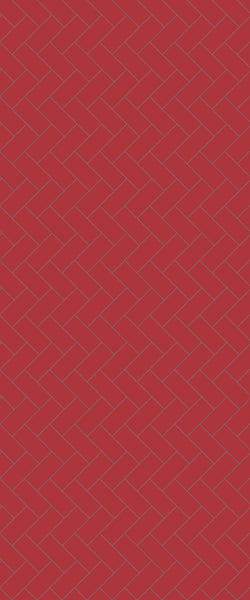 Red Diagonal Herringbone Tile Acrylic Shower Panel 2440mm x 1220mm ( 3mm Thick) - CladdTech