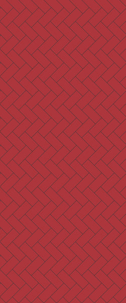 Red Diagonal Herringbone Tile Acrylic Shower Panel 2440mm x 1220mm ( 3mm Thick) - CladdTech