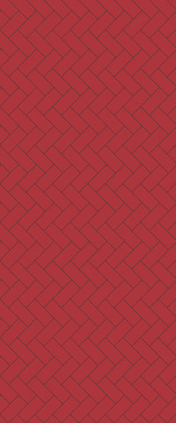 Red Diagonal Herringbone Tile Acrylic Shower Panel 2440mm x 1220mm ( 3mm Thick) - CladdTech