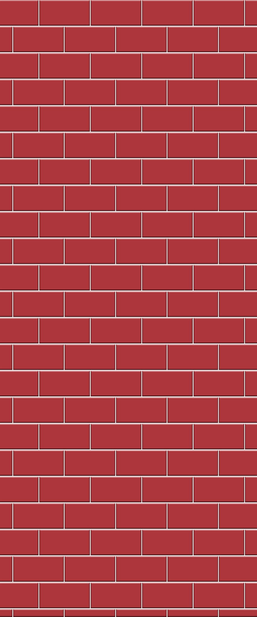 Red Subway Tile Acrylic Shower Panel 2440mm x 1220mm ( 3mm Thick) - CladdTech