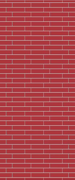 Red Brick Slip Tile Acrylic Shower Wall Panel 2440mm x 1220mm ( 3mm Thick) - CladdTech