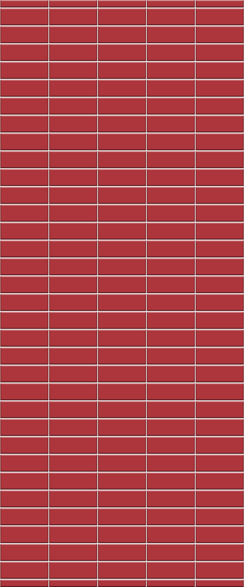 Red Horizontal Block Tile Acrylic Shower Panel 2440mm x 1220mm ( 3mm Thick) - CladdTech