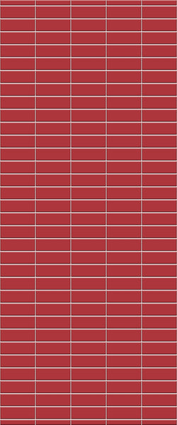 Red Horizontal Block Tile Acrylic Shower Panel 2440mm x 1220mm ( 3mm Thick) - CladdTech