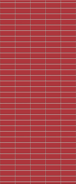 Red Horizontal Block Tile Acrylic Shower Panel 2440mm x 1220mm ( 3mm Thick) - CladdTech