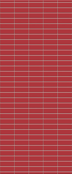 Red Horizontal Block Tile Acrylic Shower Panel 2440mm x 1220mm ( 3mm Thick) - CladdTech