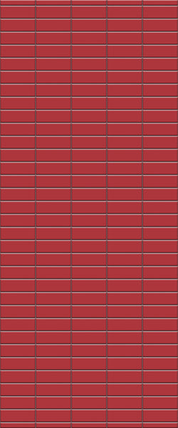 Red Horizontal Block Tile Acrylic Shower Panel 2440mm x 1220mm ( 3mm Thick) - CladdTech