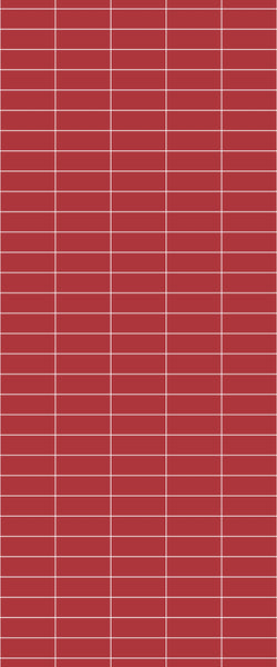 Red Horizontal Block Tile Acrylic Shower Panel 2440mm x 1220mm ( 3mm Thick) - CladdTech