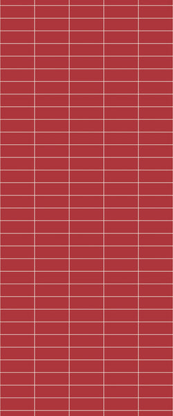 Red Horizontal Block Tile Acrylic Shower Panel 2440mm x 1220mm ( 3mm Thick) - CladdTech