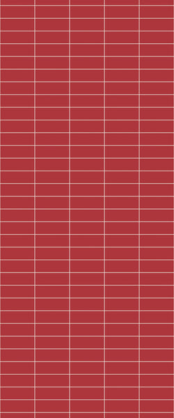 Red Horizontal Block Tile Acrylic Shower Panel 2440mm x 1220mm ( 3mm Thick) - CladdTech