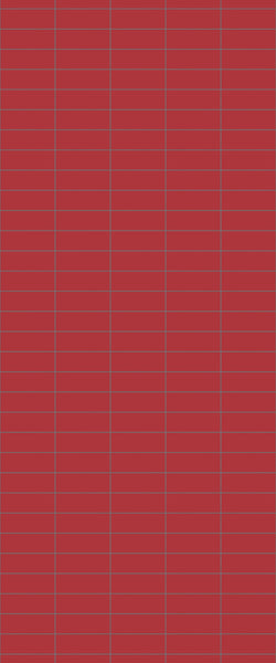 Red Horizontal Block Tile Acrylic Shower Panel 2440mm x 1220mm ( 3mm Thick) - CladdTech