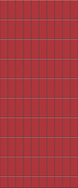 Red Vertical Block Tile Acrylic Shower Panel 2440mm x 1220mm ( 3mm Thick) - CladdTech