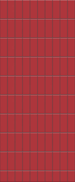 Red Vertical Block Tile Acrylic Shower Panel 2440mm x 1220mm ( 3mm Thick) - CladdTech