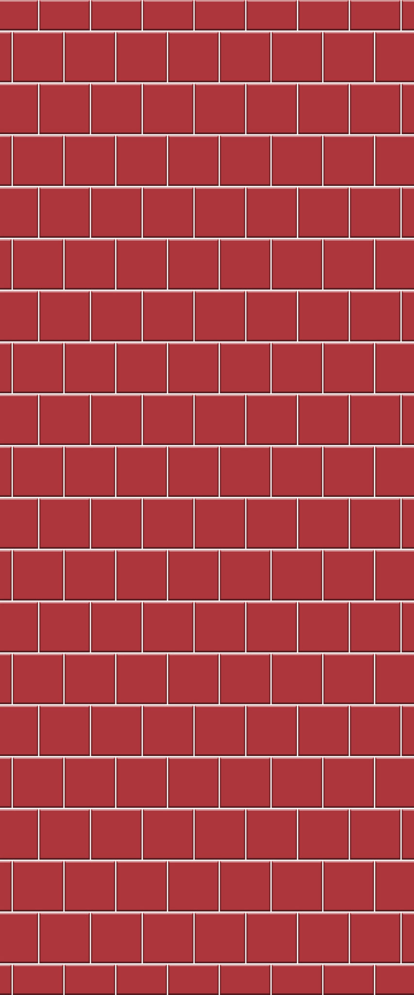 Red Large Square's Tile Acrylic Shower Wall Panel 2440mm x 1220mm ( 3mm Thick) - CladdTech