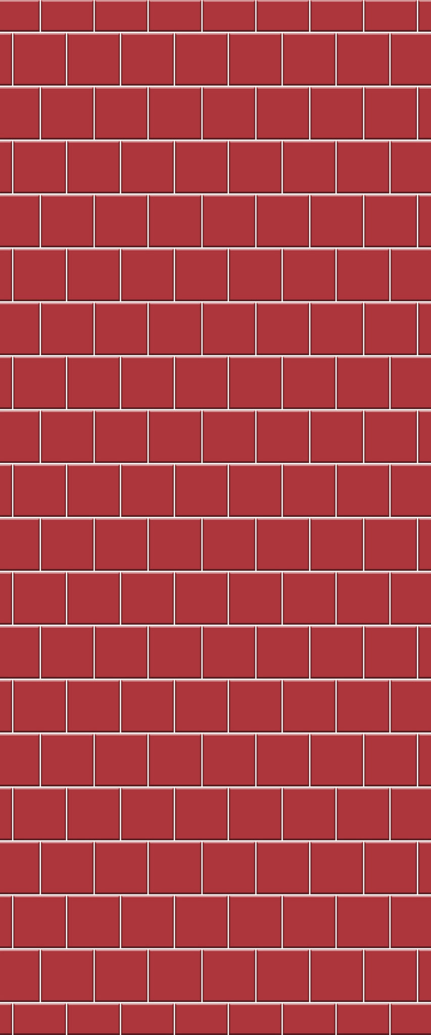 Red Large Square's Tile Acrylic Shower Wall Panel 2440mm x 1220mm ( 3mm Thick) - CladdTech