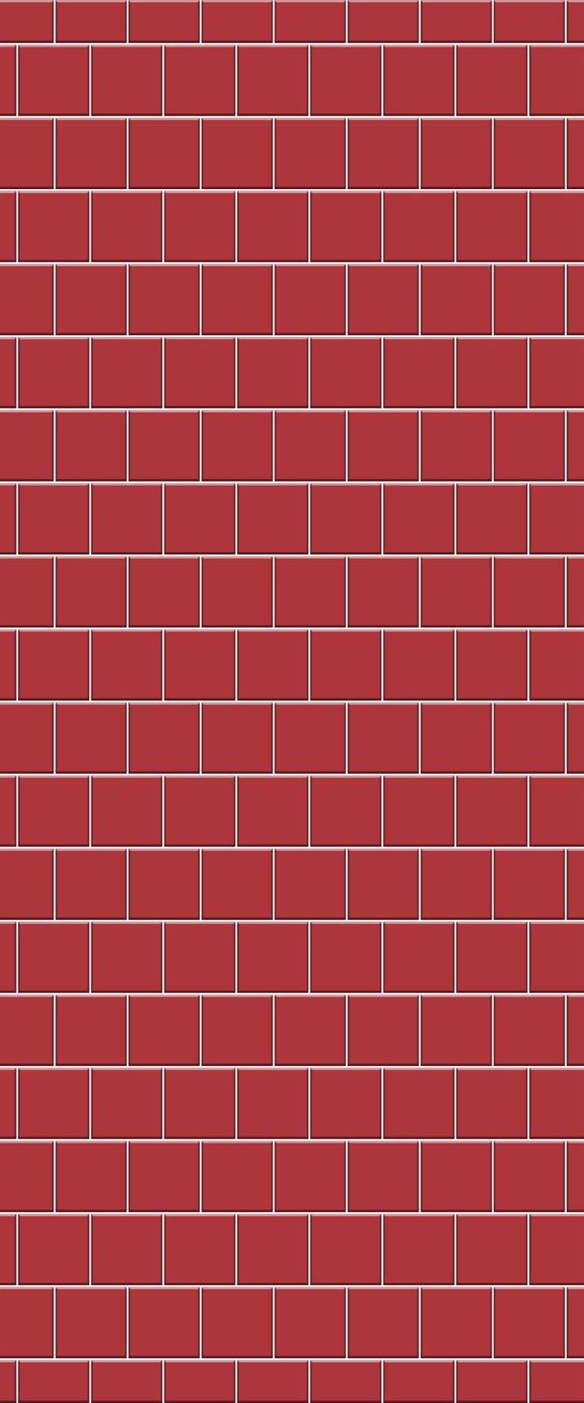 Red Large Square's Tile Acrylic Shower Wall Panel 2440mm x 1220mm ( 3mm Thick) - CladdTech