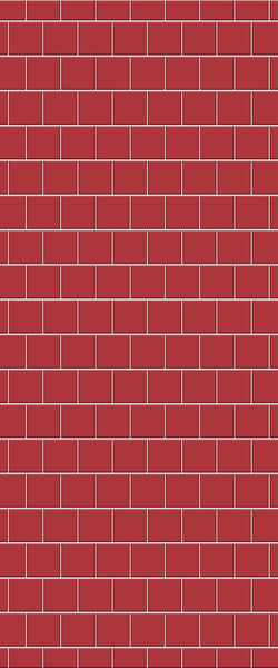 Red Large Square's Tile Acrylic Shower Wall Panel 2440mm x 1220mm ( 3mm Thick) - CladdTech