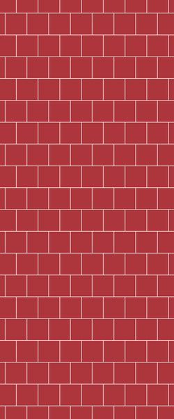 Red Large Square's Tile Acrylic Shower Wall Panel 2440mm x 1220mm ( 3mm Thick) - CladdTech